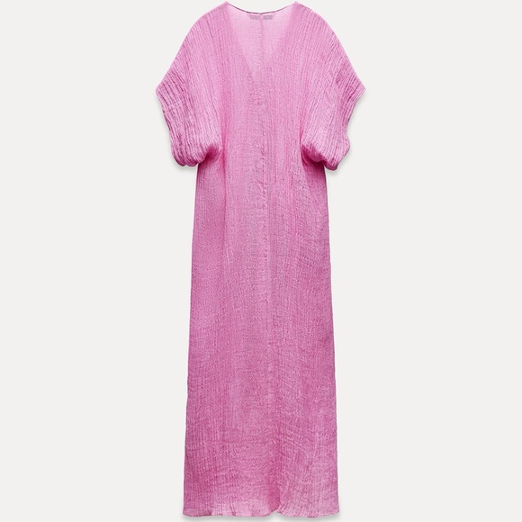 ZARA 100% LINEN DRESS - Picture 8 of 12